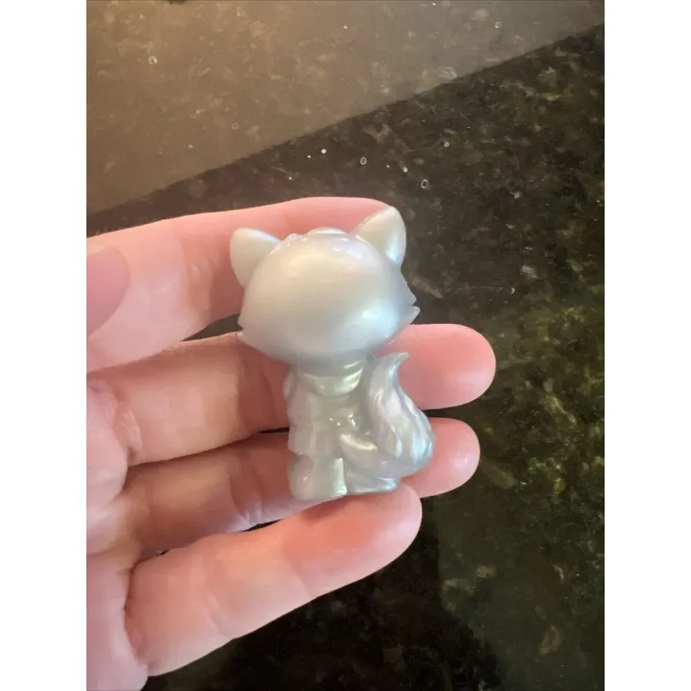 Ryan's World Silver Metallic Cat Figurine‎ Rubber Pencil Topper